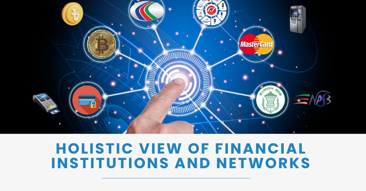 Holistic view of financial institutions and networks